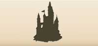Sandcastle silhouette