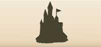 Sandcastle silhouette