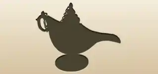 Oil Lamp silhouette