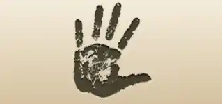 Handprint silhouette