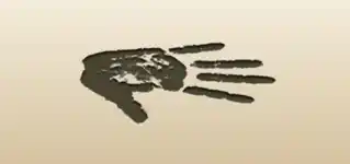 Handprint silhouette