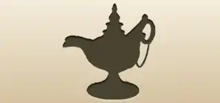 Oil Lamp silhouette