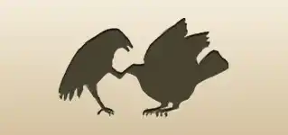 Sparrows silhouette