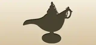 Oil Lamp silhouette