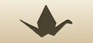 Paper Crane silhouette