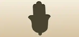 Hamsa Amulet silhouette