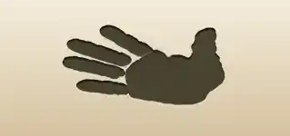 Handprint silhouette