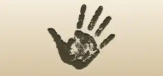 Handprint silhouette