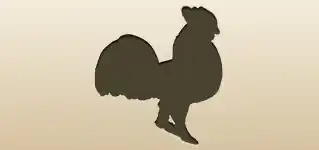 Rooster silhouette