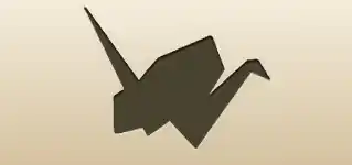 Paper Crane silhouette