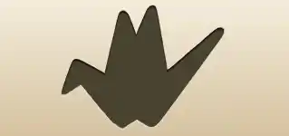 Paper Crane silhouette