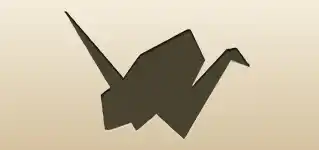 Paper Crane silhouette
