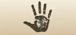 Handprint silhouette