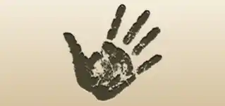 Handprint silhouette