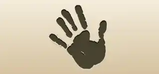 Handprint silhouette