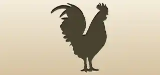 Rooster silhouette