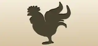 Rooster silhouette
