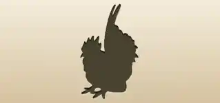Rooster silhouette