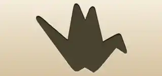 Paper Crane silhouette