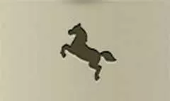 野生馬のシルエット