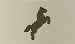 野生馬のシルエット