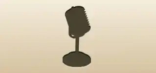 Microphone silhouette