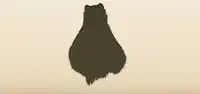 アナグマのシルエット