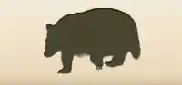 アナグマのシルエット