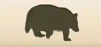 アナグマのシルエット