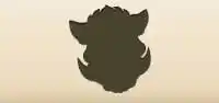イノシシのシルエット