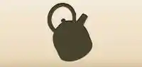やかんのシルエット