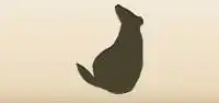 アナグマのシルエット
