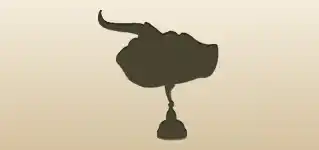 アカエイのシルエット