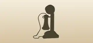 電話のシルエット