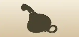 電話のシルエット