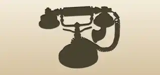 電話のシルエット