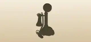 電話のシルエット