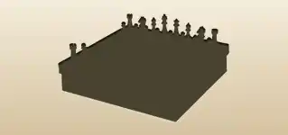 Chessboard silhouette