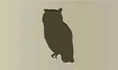 フクロウのシルエット