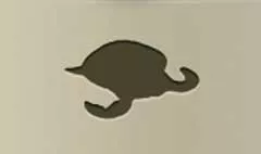 カメのシルエット