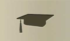 Graduation cap silhouette