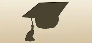 Graduation cap silhouette