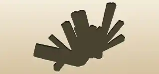 Crystals silhouette