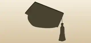 Graduation cap silhouette