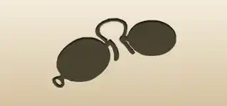 Pince-nez silhouette
