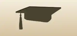 Graduation cap silhouette