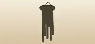 Wind Chimes silhouette