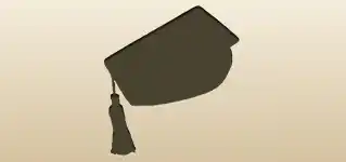 Graduation cap silhouette