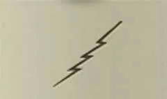 雷マークのシルエット