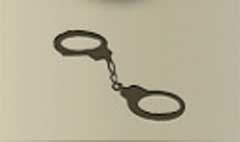 Handcuffs silhouette